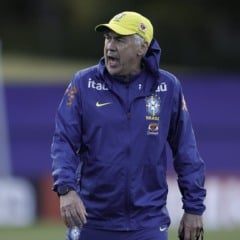 Treino da Seleção Brasileira. Carlo Ancelotti