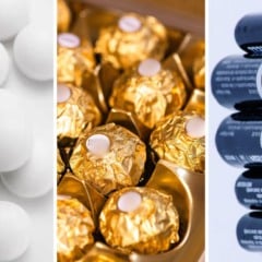 Bala, chocolate e pilha