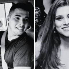 Cleiton Santana dos Santos e a enfermeira Íris Rocha