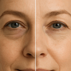 Olheiras e bolsas nos olhos podem ser suavizadas com cuidados diários e tratamentos dermatológicos/Foto: ChatGPT