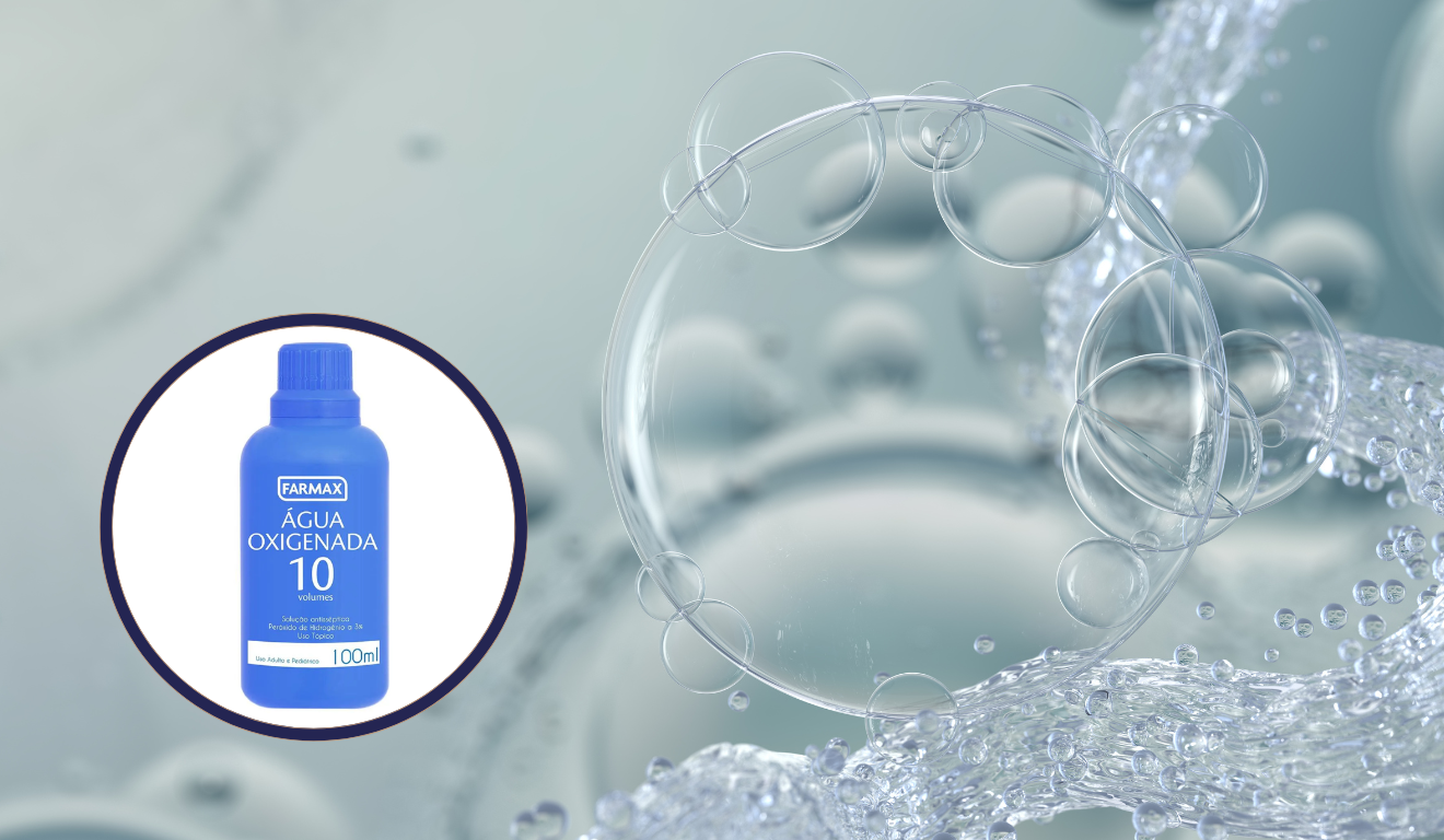 Água oxigenada é usada em kits de descoloração para pelos, mas exige cuidados para evitar irritações na pele/Foto: Canva
