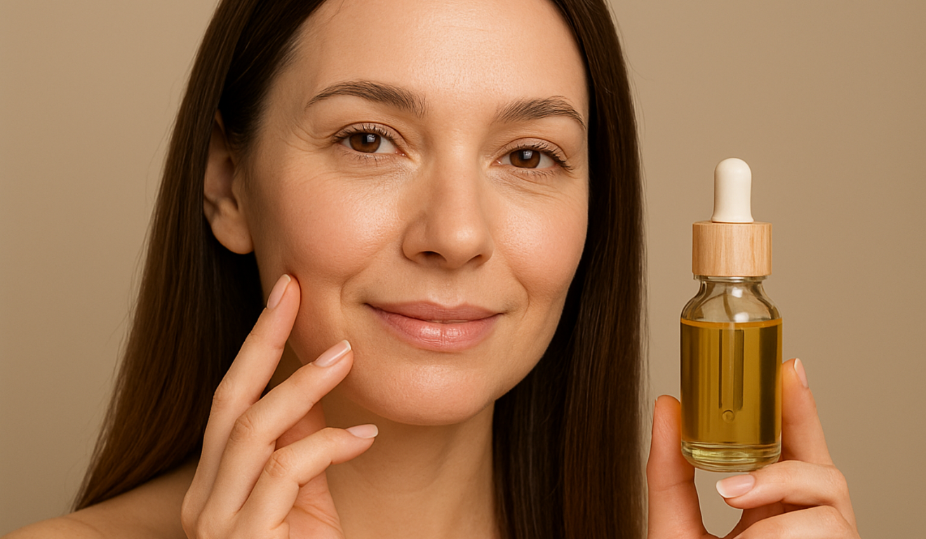 Blend de rosa mosqueta, argan e jojoba pode suavizar gradualmente rugas e linhas de expressão/Foto ChatGPT