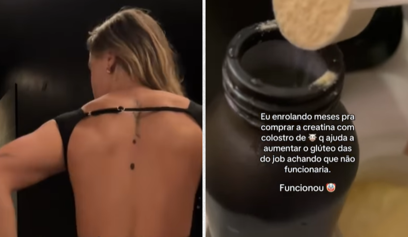 Creatina com colostro bovino tem despertado interesse de praticantes de musculação, mas especialistas pedem cautela (Foto: Reprodução/Instagram)