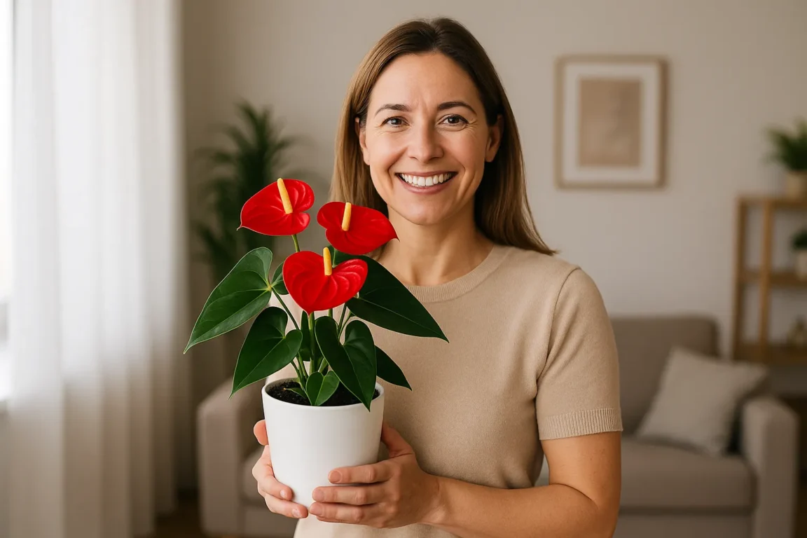 Donas de casa estão usando 5 técnicas fáceis para ter antúrios com flores bem vermelhas para valorizar a decoração de interiores