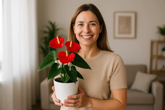 Donas de casa estão usando 5 técnicas fáceis para ter antúrios com flores bem vermelhas para valorizar a decoração de interiores