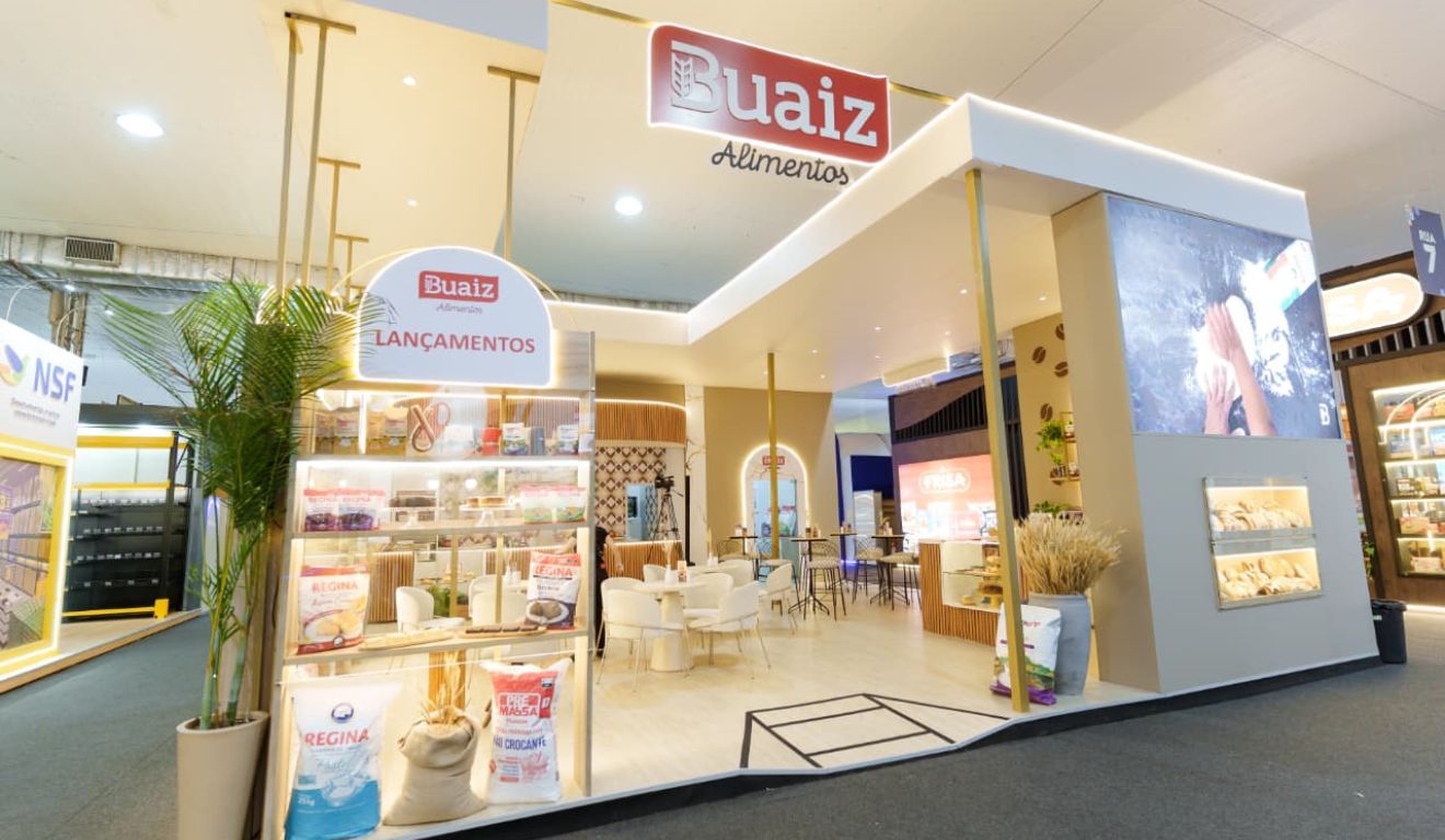 Estande com lançamentos da Buaiz Alimentos na Acaps Trade Show