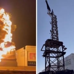 Estátua da Havan incendiada