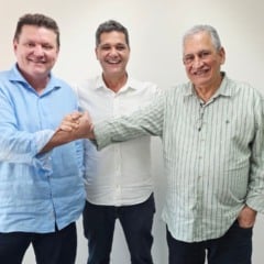 Euclério, Ricardo e Enivaldo: união para 2026 (foto: divulgação)