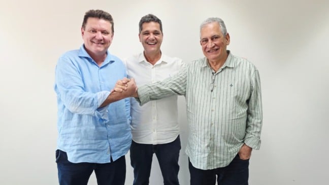 Euclério, Ricardo e Enivaldo: união para 2026 (foto: divulgação)