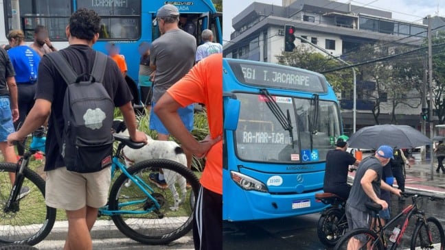 Acidente Avenida Dante Michelini (Foto/reprodução: TV Vitória)