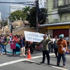 Manifestantes no Palácio (Foto: Thiago Soares)