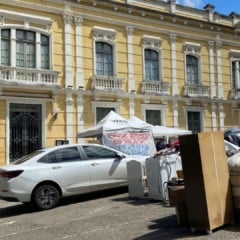 Famílias de Vila Esperança ocupam Centro de Vitória (Foto: Thiago Soares)