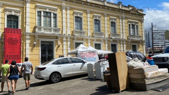 Famílias de Vila Esperança ocupam Centro de Vitória (Foto: Thiago Soares)