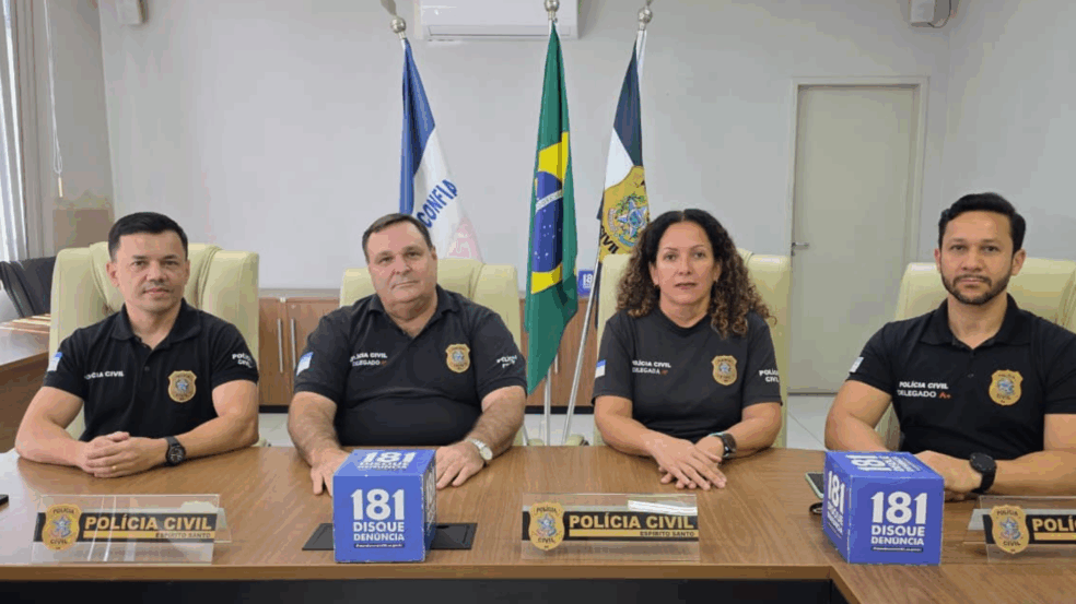 Coletiva sobre caso de menina abusada pelo Pai (Foto: SESP)