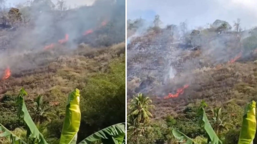 Incêndio em IItaguaçu-ES (Foto/reprodução: Redes Sociais)