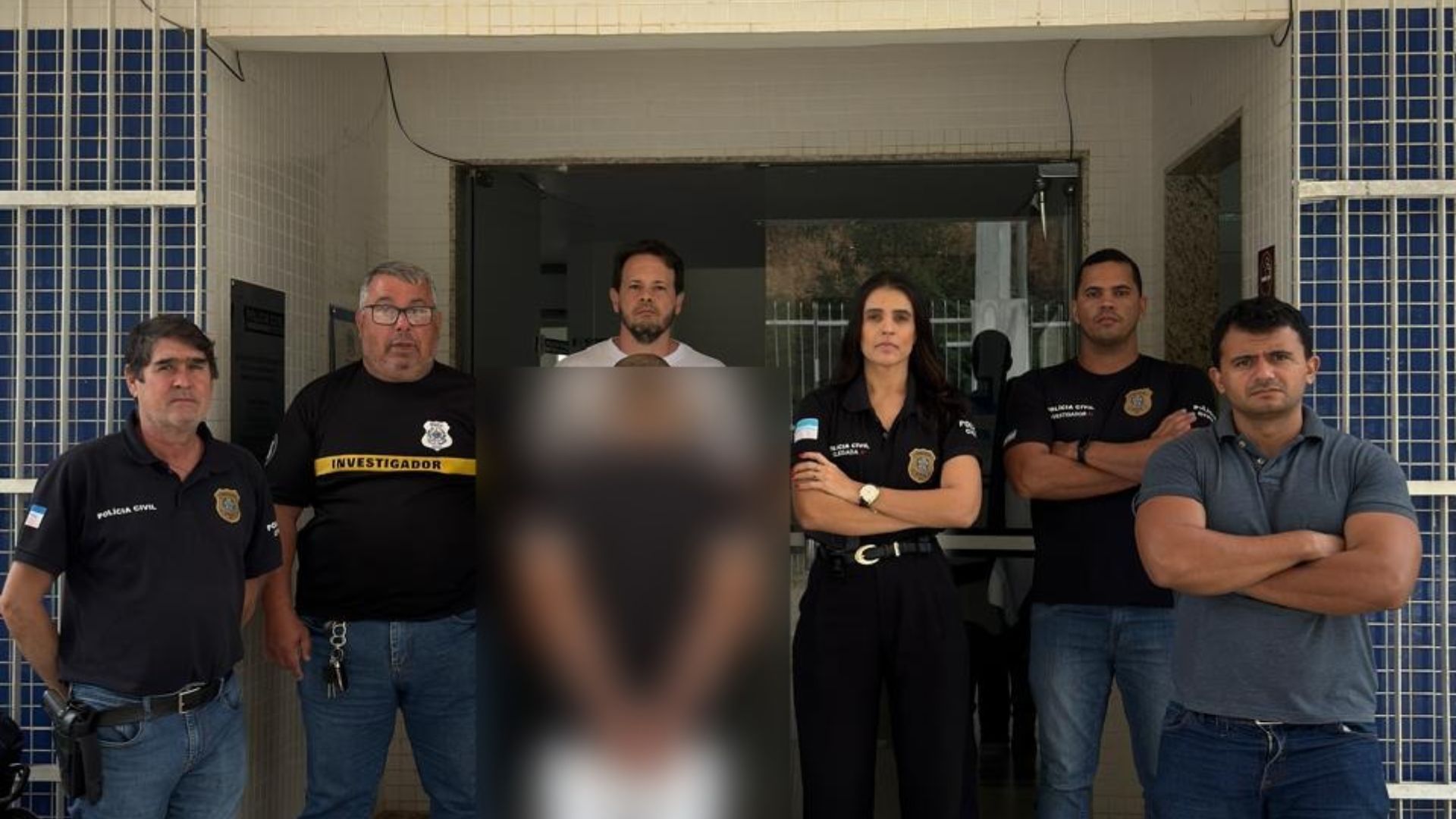 Suspeito de agressão apreendido em Vila Velha (Foto/divulgação: Policia Civi)