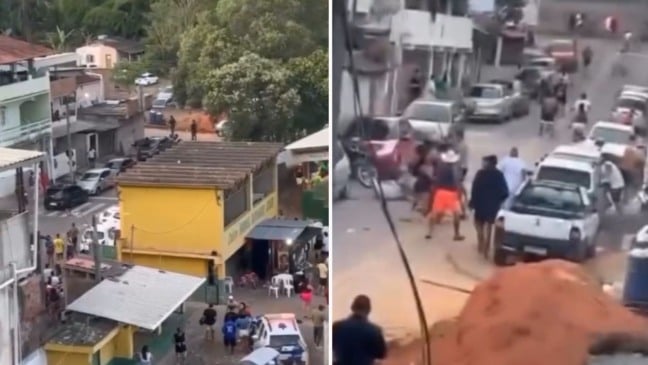 Briga generalizada em Atílio Vivácqua (Foto/reprodução: TV Vitória)