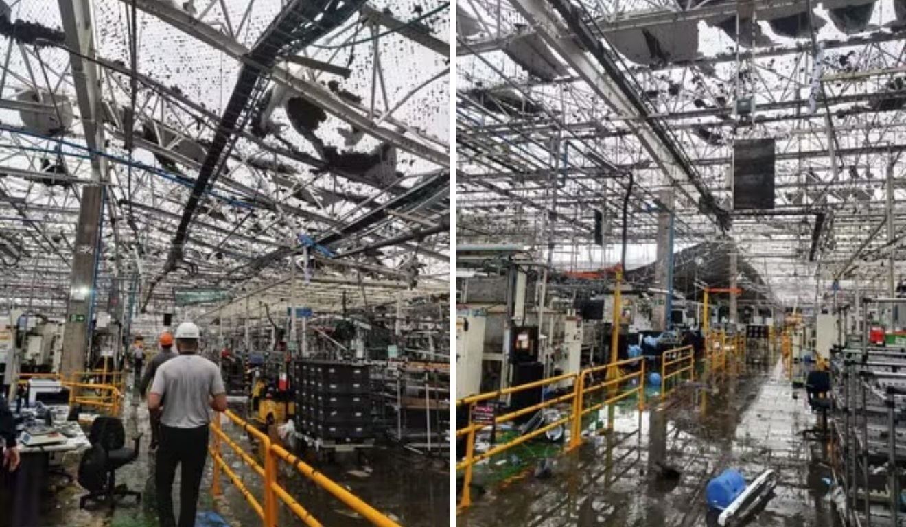 Fábrica da Toyota de Porto Feliz ficou destruída após tempestade