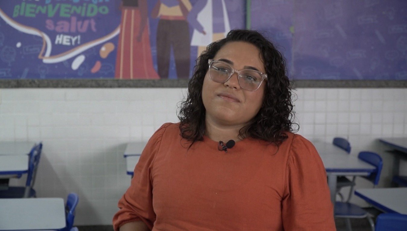 Flávia, mãe da estudante Bianca Verício
