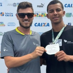 Diogo Mello e Davi Gabriel Bastos da Silva. Campeonato Brasileiro Interclubes de Atletismo. Brasília