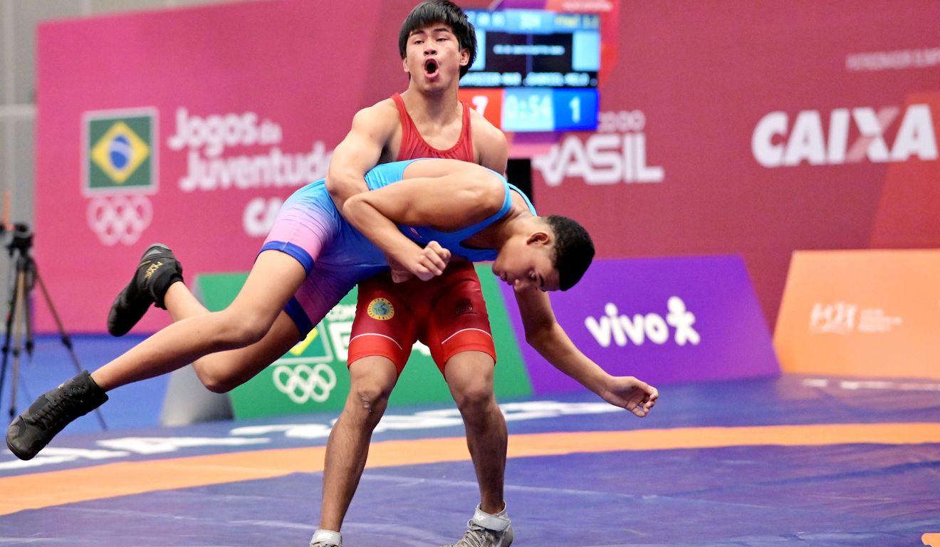 2025.09.16 - Brasilia/DF - Jogos da Juventude CAIXA Brasilia 2025 - Local: CICB - Wrestling - Finais - Masculino - Greco-Romana - 65kg - Lavozier (RJ) X Gabriel (ES) - Foto:Washington Alves/COB - IG: @washingtonalves50 / @timebrasil