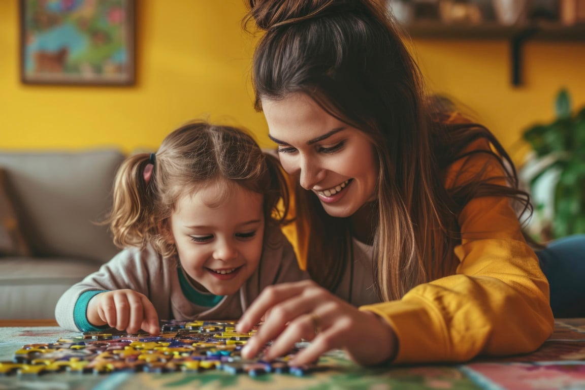 Mãe com criança neurodivergente. Foto: Freepik