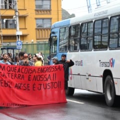 Manifestação de moradores de Vila Esperança em Vitória