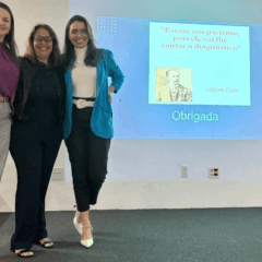 As infectologistas Martina Zanotti, Melissa Fonseca e Polyana Gitirana. Crédito: Divulgação