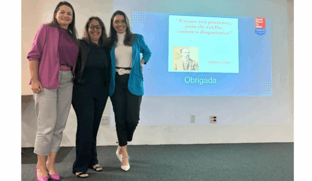 As infectologistas Martina Zanotti, Melissa Fonseca e Polyana Gitirana. Crédito: Divulgação