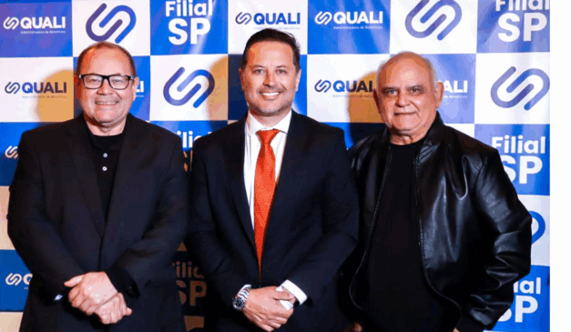 Jadeilson Fonseca, Diretor Executivo da Hapvida; Flávio Cirilo, CEO da QualiSaúde; e Albeci Rocha, Consultor de Negócios Estratégicos da Hapvida. Crédito: Divulgação