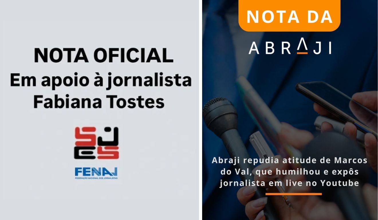Notas da Abraji e Fenaj em apoio à jornalista Fabiana Tostes