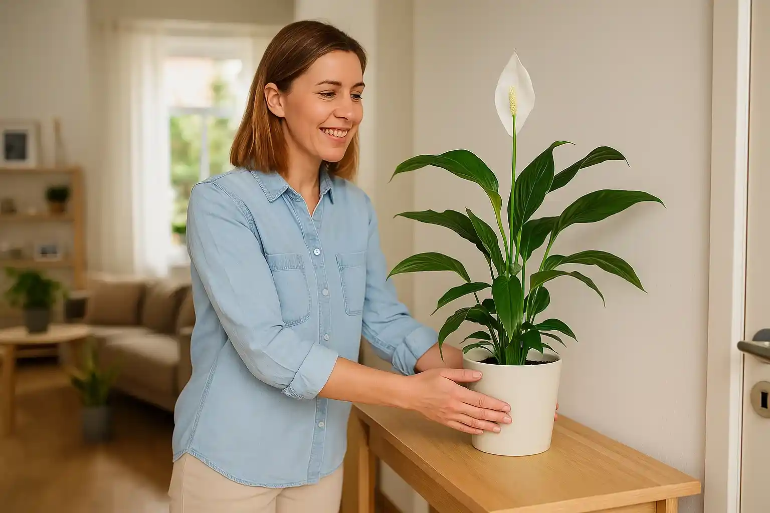 Onde colocar o lírio-da-paz para proteger sua casa