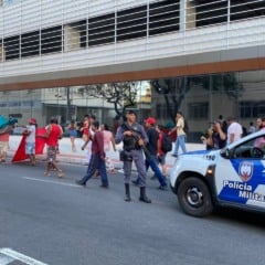 Protesto de famílias da Ocupação Vila Esperança