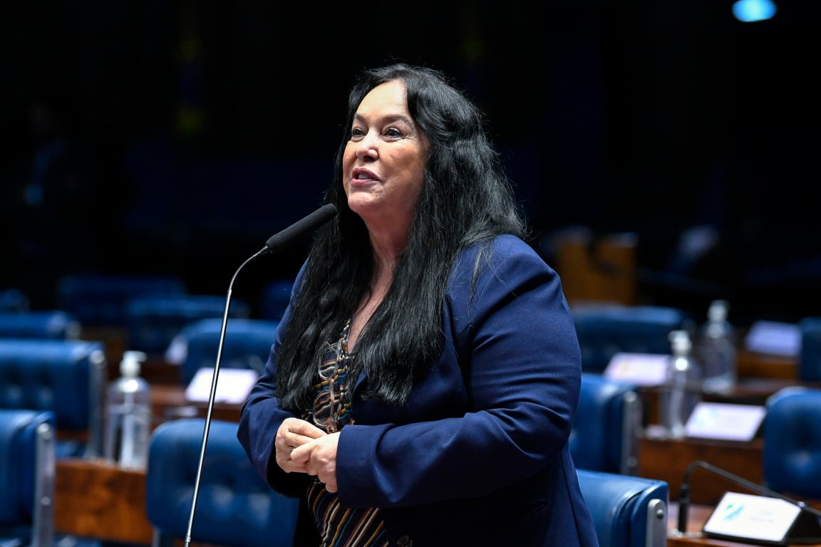 Rose de Freitas durante sessão no Senado, em 2022 (foto: Roque de Sá/Agência Senado)
