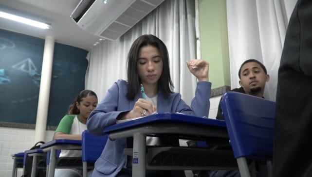 Sala de aula com ar-condicionado