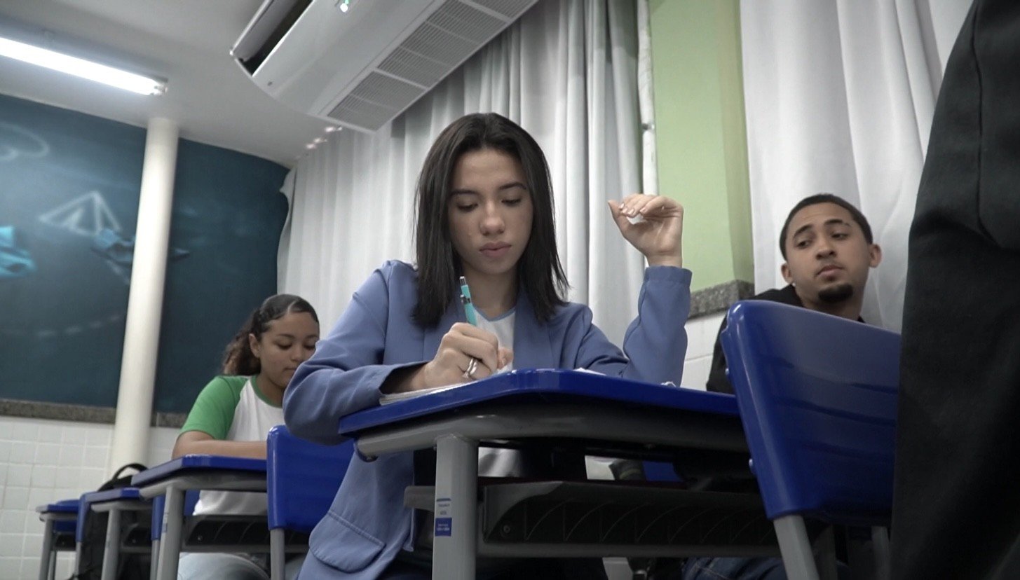 Sala de aula com ar-condicionado