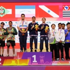2025.09.17 - Brasilia/DF - Jogos da Juventude CAIXA Brasilia 2025 - Local: CICB - Cerimonia de Premiação do Wrestling - Equipe Livre Masculino - Ouro :Espirito Santo Prata: Santa Catarina Bronze: Para e Sao Paulo - Foto: Abelardo Mendes Jr/COB - IG: @abelardomendesjr / @timebrasil