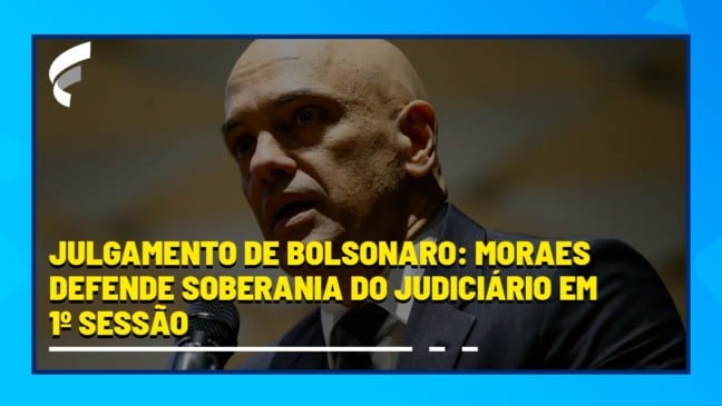 Julgamento de Bolsonaro: Moraes defende soberania do judiciário em 1º sessão