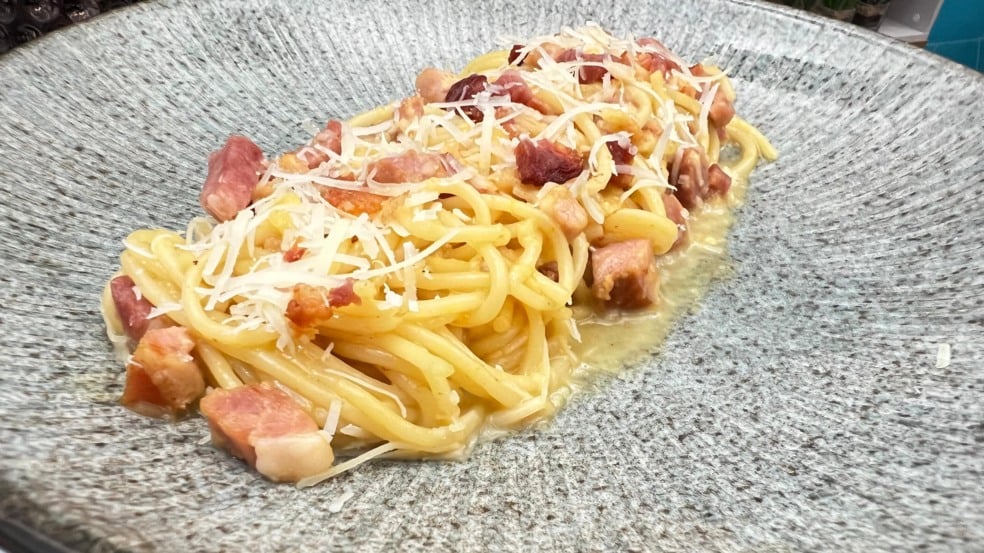 Macarrão à Carbonara. Foto: Roberta Salgueiro