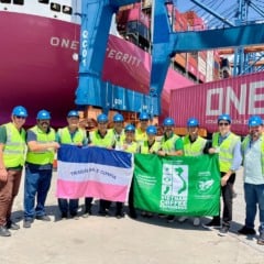 Em março, comitiva de exportadores e produtores capixabas participou de missão comercial no Vietnã. Registro no porto de Cai Mep.