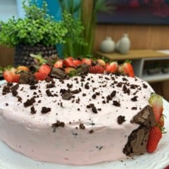 Sorvete de Morango com Brownie. Foto: Renata Schimid