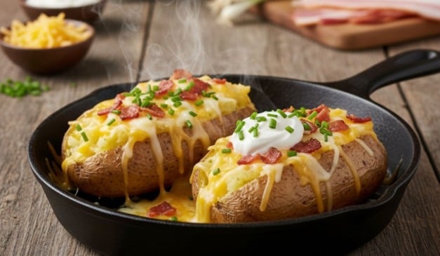 Batata recheada na frigideira: receita fácil e rápida