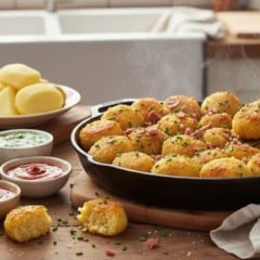Bolinho de batata crocante sem fritura