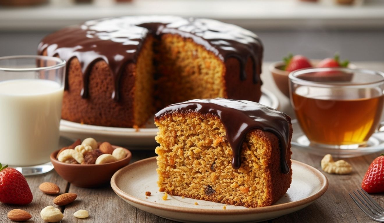 Bolo fit de cenoura com chocolate Bolo fit de cenoura com chocolate