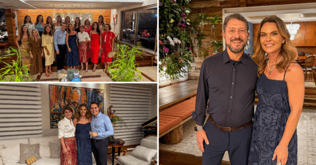 Mariana Buaiz recebe ícone da mesa posta do Brasil em jantar chique (Foto: Pedro Permuy)