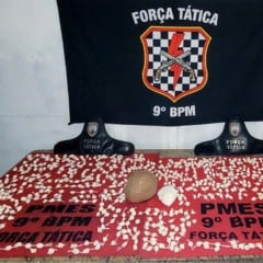 Cocaína apreendida em Cachoeiro