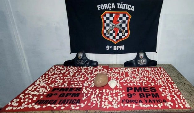 Cocaína apreendida em Cachoeiro