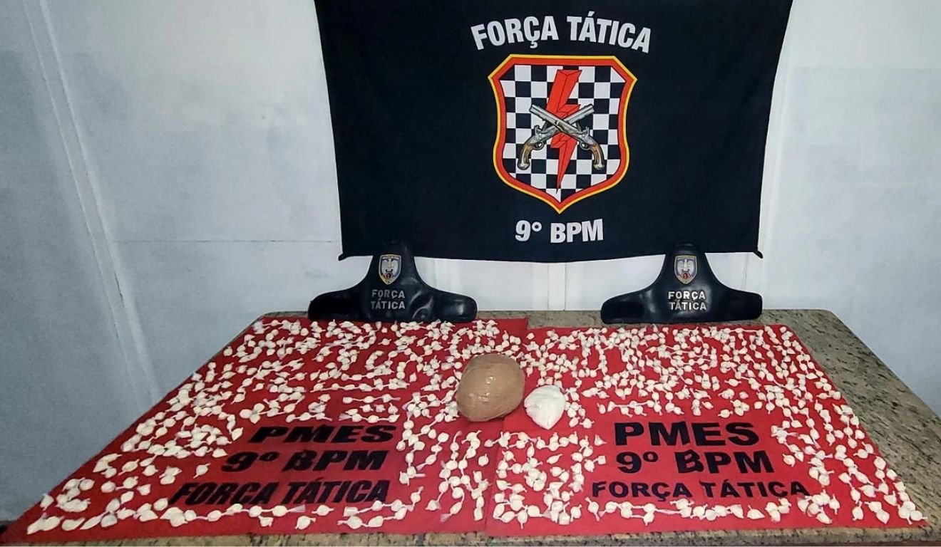 Cocaína apreendida em Cachoeiro