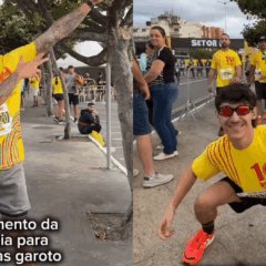 Corredores do ES fazem "aquecimento" inspirado em Virginia (Foto: Instagram @denniscastro)