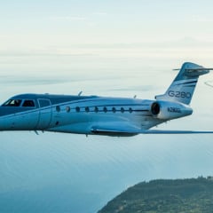 A Gulfstream G 280 é uma das aeronaves importadas pelo Espírito Santo. Crédito: Divulgação